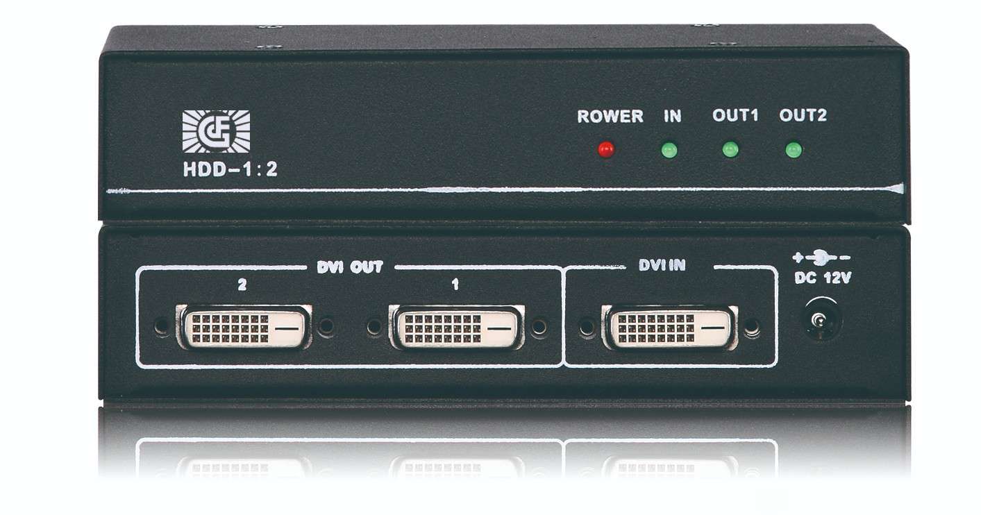 DVI1進2出分配器
