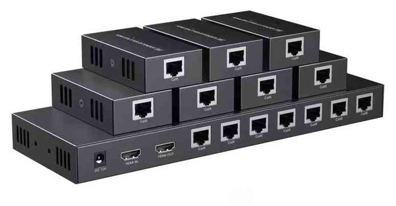 HDMI1進(jìn)8出分配網(wǎng)絡(luò)延長器