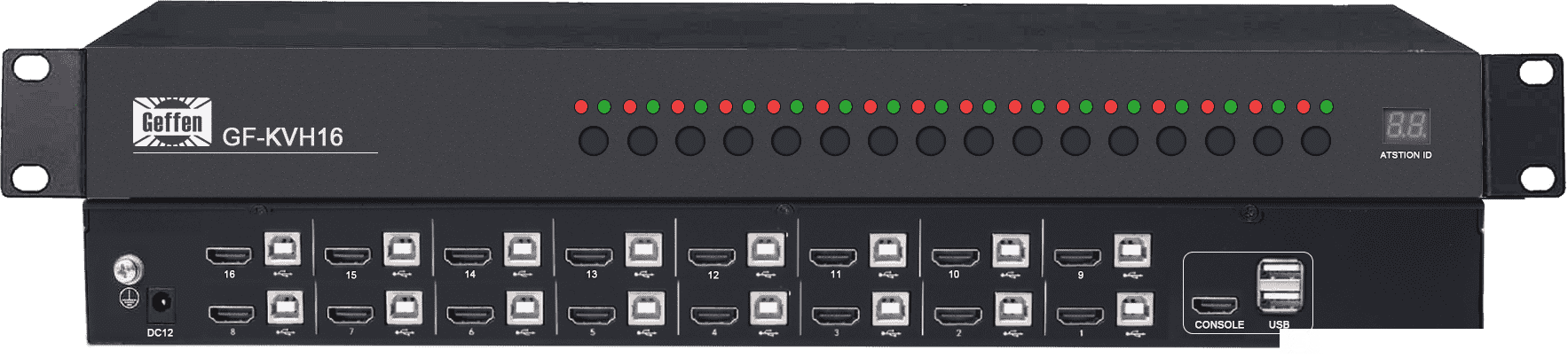 16進1出機架式HDMI/KVM切換系統(tǒng)